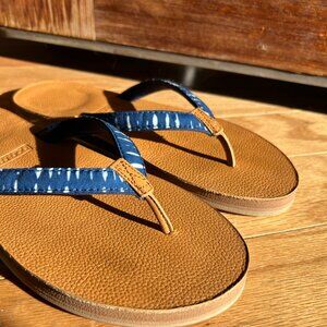 NEW Hari Mari Shibori Leather Flip Flops 8